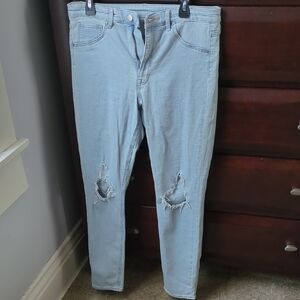 Light Blue Distressed Women's Jeans